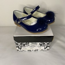 GIRLS MARY JANE SHOES UK 5 SPANISH STYLE NAVY BLUE OCCASION DRESS SEVVA PIPER