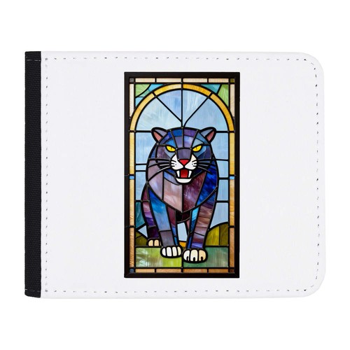 Stained glass panther - 'stained, wallet