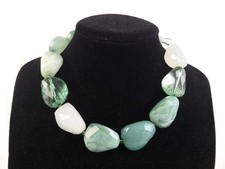 Silver Coloured Chunky Green