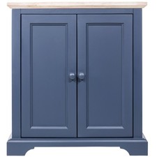 Florence Corner Sideboard. Navy Blue corner cupboard with 2 doors ASSEMBLED
