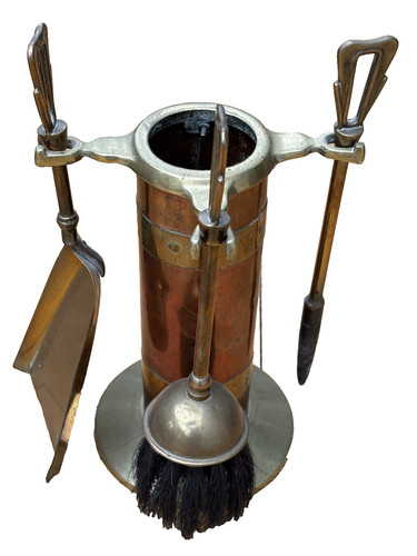 Antique brass and copper fire