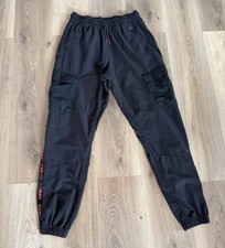 Nike Air Max Men's Cargo Pants Black and Red size M Medium, Tracksuit Trousers 