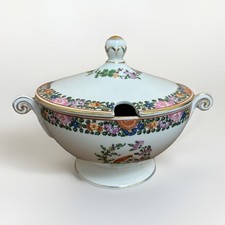 Royal Worcester Crown Ware Covered Serving Bowl / Tureen ‘Old Worcester Parrot’