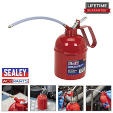 Sealey 1000ml Thumb-Operated Lever Metal Oil Can With Flexible Spout - TP1000