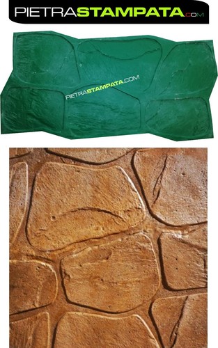 Vertical concrete stamp stone