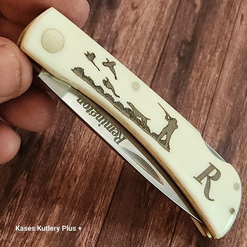 Remington scrimshaw lockback - remington,