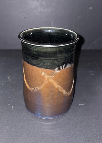 Rustic studio pottery vase - rustic,