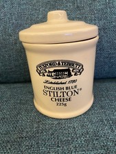 EMPTY Tuxford & Tebbutt Ceramic Stilton Cheese Ceramic Pot with Lid