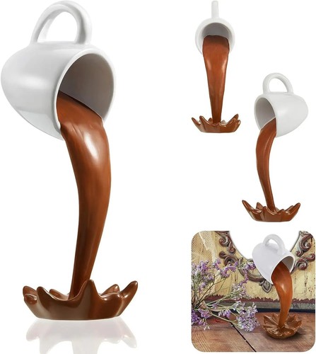 Floating coffee cup sculpture - floating,