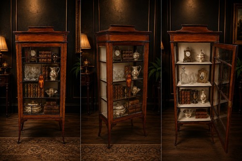 Rare edwardian inlaid display - inlaid,