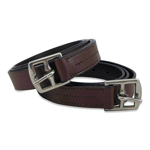 Brown leather stirrup - brown,