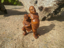 Hand Carved wood netsuke Sumo