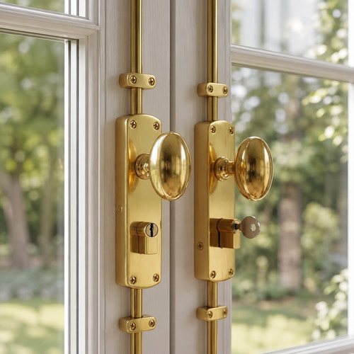 Hamilton brass oval knob - brass,