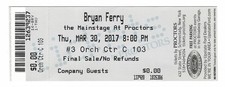 Bryan Ferry 3/30/17 Schenectady NY Main Stage at Proctors Ticket! Roxy Music