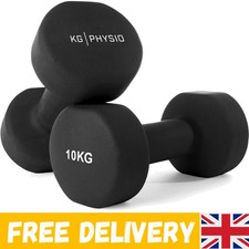 Neoprene-Coated Dumbbells Set (1-10kg) with Anti-Roll Feature for Home Workouts