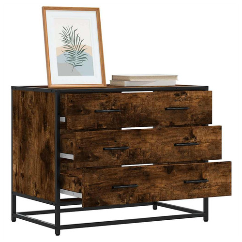 Drawer cabinet smoked oak - smoked,