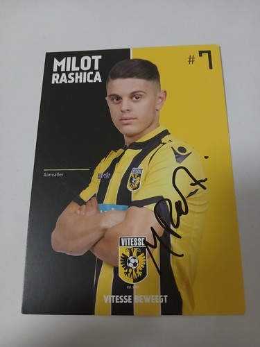 Signed postcard milot rashica - postcard,