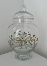 Rayware Eternal Beau Glass Cookie Jar Ginger Jar VGC With Lid Please Read