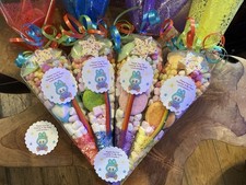 25 X Labubu Themed Pre Filled Sweet Cones Personalised + Free Sweety Bag