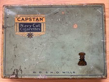 Vintage WD & H O Wills Capstan Navy Cut Cigarettes Empty Tin Collectable, DEAL.