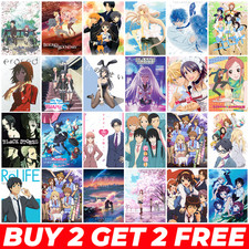 Retro Romantic Anime Posters A3 A4 Classic Japanese Manga Wall Art Romantic Room