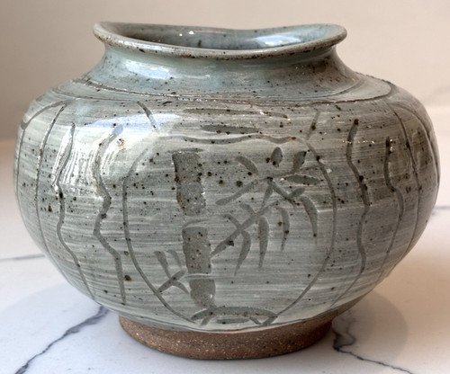 Vintage signed incised glazed - vintage,