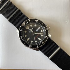 SEIKO DIVERS SKX007 7S26 0020 REPLACEMENT BLACK NATO STRAP UK SELLER 22MM