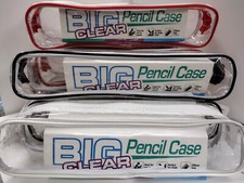 Large clear exam pencil case - large,