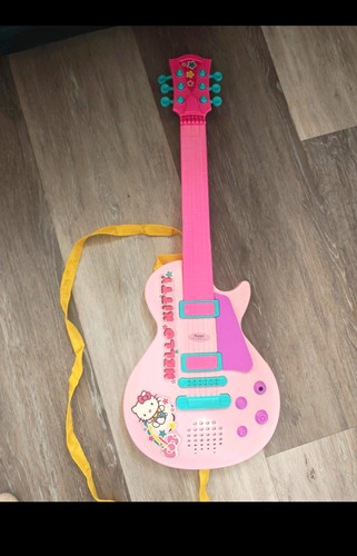 Hello kitty pink toy guitar - pink,