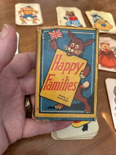Vintage happy families card - happy,