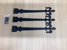 3 x Antique Iron Fleur De Lys