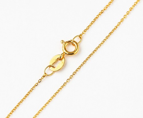 9ct gold necklace cable chain - cable,