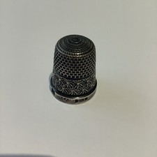 Silver Thimble - Art Deco