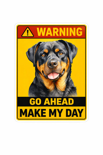 Rottweiler warning dog sign - rottweiler,