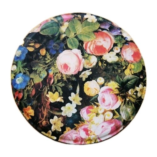 Round floral decorative tin - round,