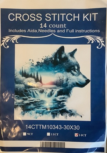 Pre printed cross stitch kit - pre-printed,