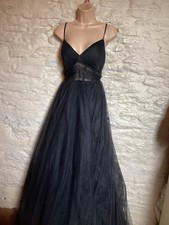 BNWOT Black Wedding dress evening Ballgown  Fit size 16