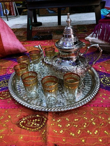 Moroccan handmade silver tea - moroccan,