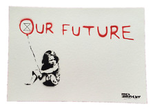 Mrs Banksy Our Future Signed Spray Print. Dismaland. Banksy Urban Art / Graffiti