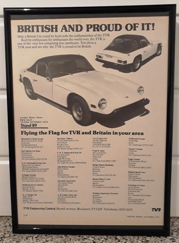Framed original classic car - original,