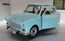 Trabant 601 1964 Sky Blue Detailed Diecast Classic G LGB 1:24 Scale Model Car