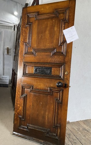 Antique oak ornate panel - oak,