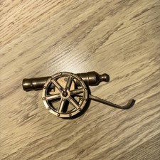 Vintage Brass Canon Ornament