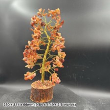Red carnelian gem tree golden - gem,
