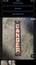 Vintage Enamel Danger Sign