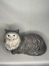 VTG 80s Ceramic Cat Statue -