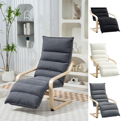 Birch wood lounge chair - wood,
