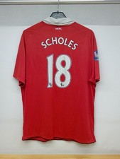 Nike Manchester United 2010/11 Scholes #18 Football Shirt - UK Size XL