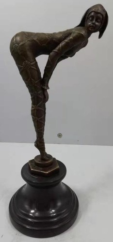 Art deco bronze lady dancer - deco,