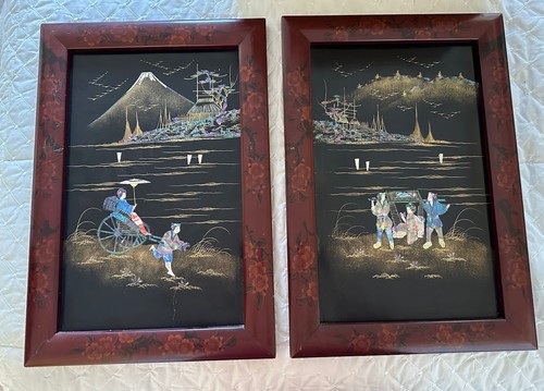 Antique c19th lacquered - antique, mother